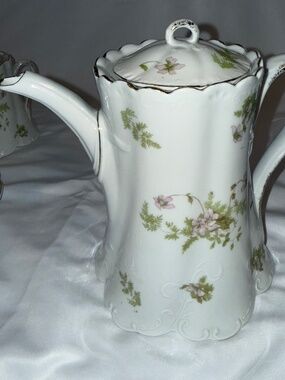 Winterling Bavaria Floral Coffee Pot Chocolate Pot Pink Rose Porcelain Vintage